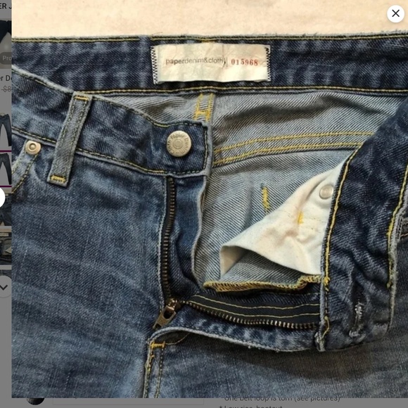 Paper Denim & Cloth Blue Washed Bootcut Jeans Sz 27 - Picture 4 of 8